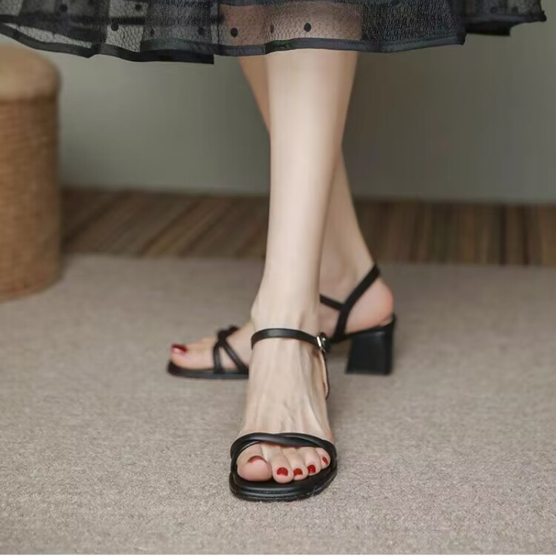 Női divattervező magassarkú szandál nyári luxus női szexi bankett elegáns gladiátor szandál Zapatos De Mujer