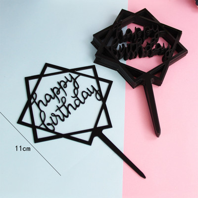 10 DB/SET Akril tortafedő Arany villogó tortafedő Boldog születésnapi parti dekoráció otthoni parti kellékekhez Cupcake fedő