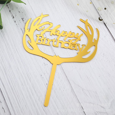 10 DB/SET Akril tortafedő Arany villogó tortafedő Boldog születésnapi parti dekoráció otthoni parti kellékekhez Cupcake fedő