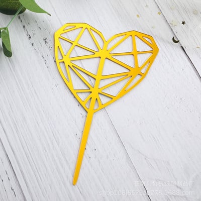 10 DB/SET Akril tortafedő Arany villogó tortafedő Boldog születésnapi parti dekoráció otthoni parti kellékekhez Cupcake fedő