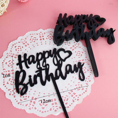 10 DB/SET Akril tortafedő Arany villogó tortafedő Boldog születésnapi parti dekoráció otthoni parti kellékekhez Cupcake fedő