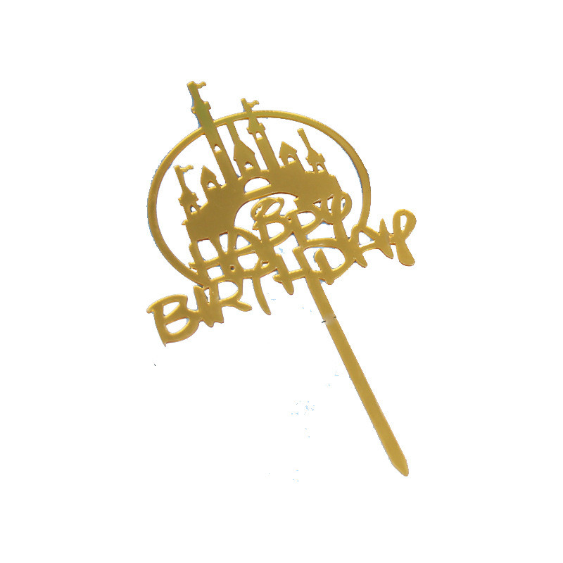 10 DB/SET Akril tortafedő Arany villogó tortafedő Boldog születésnapi parti dekoráció otthoni parti kellékekhez Cupcake fedő