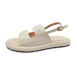 2023 Νέα μόδα καλοκαιρινές γυναικείες παντόφλες πλισέ χρώμα που ταιριάζουν casual, ευέλικτο, σέξι πέδιλα με ίσια κάτω μύτη