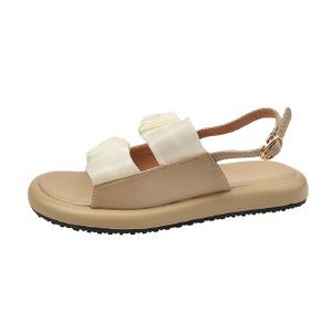 2023 Νέα μόδα καλοκαιρινές γυναικείες παντόφλες πλισέ χρώμα που ταιριάζουν casual, ευέλικτο, σέξι πέδιλα με ίσια κάτω μύτη