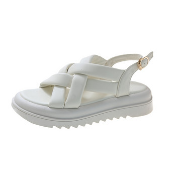 2023 Летни сандали на платформа Дамски корейски ежедневни плоски плажни обувки Дамски спортни дебели подметки Модни дамски обувки Сандалии