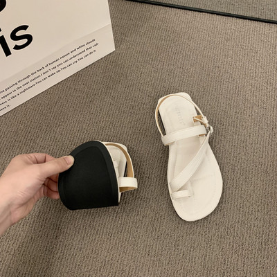 Καλοκαίρι 2023 Νέο γυναικείο σανδάλι Στενό λουράκι Γυναικεία κομψά παπούτσια Gladiator Γυναικεία μαλακή σόλα για εξωτερικούς χώρους Σανδάλια