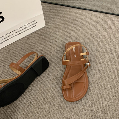 Καλοκαίρι 2023 Νέο γυναικείο σανδάλι Στενό λουράκι Γυναικεία κομψά παπούτσια Gladiator Γυναικεία μαλακή σόλα για εξωτερικούς χώρους Σανδάλια