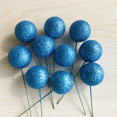 10 vnt. torto apmušalas auksinis sidabrinis rutulys su gimtadieniu torto kepurėlė „pasidaryk pats“ keksiukų vėliavėlė Vestuvių dekoras Kalėdų rutulio gimtadienio papuošimas