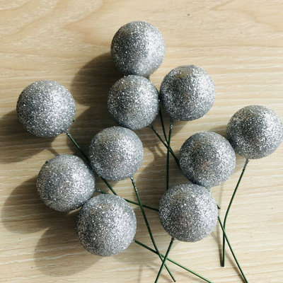 10 vnt. torto apmušalas auksinis sidabrinis rutulys su gimtadieniu torto kepurėlė „pasidaryk pats“ keksiukų vėliavėlė Vestuvių dekoras Kalėdų rutulio gimtadienio papuošimas