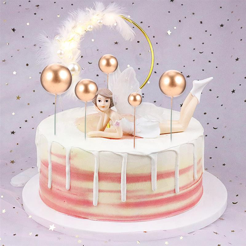 42 de bucăți bile pentru decorațiuni pentru tort pentru inserții pentru tort, bile pentru aniversare, bile de spumă, pentru inserții pentru tort, pentru decorare, accesoriu pentru tort