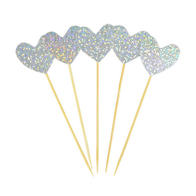 20 buc. Topper pentru tort cu sclipici La mulți ani, cu focuri de artificii colorate, cu ciucuri, pentru cupcake, pentru nunta, pentru baby shower, pentru coacere, pentru desert, pentru decor de tort