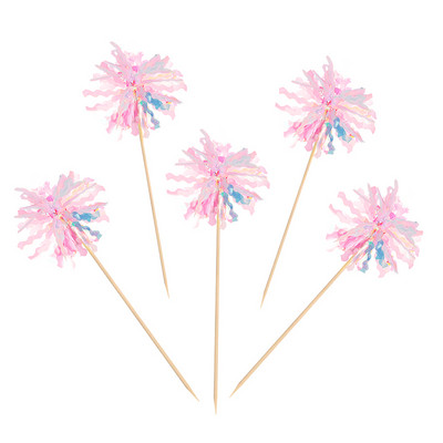 20 buc. Topper pentru tort cu sclipici La mulți ani, cu focuri de artificii colorate, cu ciucuri, pentru cupcake, pentru nunta, pentru baby shower, pentru coacere, pentru desert, pentru decor de tort