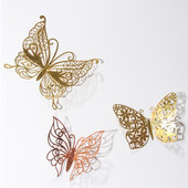 12 tk 3D Butterfly paberist sünnipäevakoogi katteplaadid Õõnesküpsetuskoogipealsed Kodukaunistused Kleebised Seinakunst Pulmapeo kaunistus