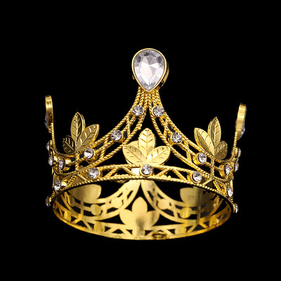 1 gab. Tiara zelta krāsas kroņa kūkas virsma Dekoratīvi eleganti kāzu kūkas princeses dzimšanas dienas dekorācijas ballīšu piederumi