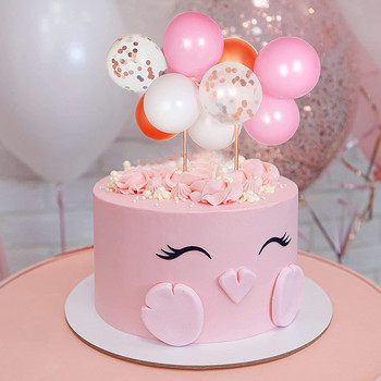 10 бр латекс балон торта топер метални пайети цветна торта украса рожден ден сватба парти декорация Baby Shower консумативи за печене