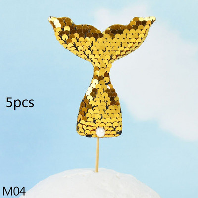 1 Σετ διακοσμητικά προμήθειες για τούρτα για πάρτι Mermaid Αξιολάτρευτο Glitter Γοργόνα ουρά Cupcake για πάρτι γενεθλίων Baby Shower Γοργόνα με θέμα