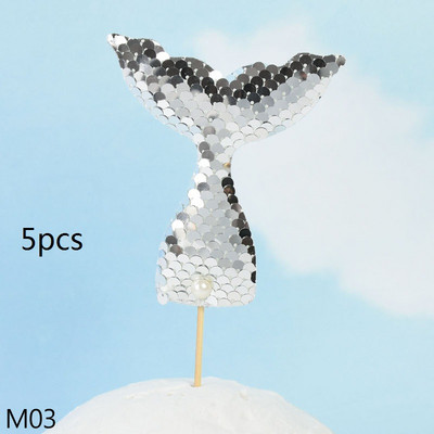 1 Σετ διακοσμητικά προμήθειες για τούρτα για πάρτι Mermaid Αξιολάτρευτο Glitter Γοργόνα ουρά Cupcake για πάρτι γενεθλίων Baby Shower Γοργόνα με θέμα