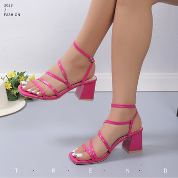 Обувки за жени 2023 Модерни сандали Дамски сандали Летни парти сандали Дамски обувки с отворени пръсти Женски сандали на висок ток