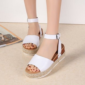 Sievietēm Vasaras Sandales Leopards Čūskas apdruka Ķīļi Kurpes Sandales Virve Ikdienas platforma Flip Flop Liela izmēra Chaussures Sieviešu