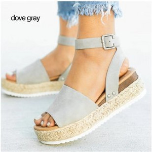 Sievietēm Vasaras Sandales Leopards Čūskas apdruka Ķīļi Kurpes Sandales Virve Ikdienas platforma Flip Flop Liela izmēra Chaussures Sieviešu