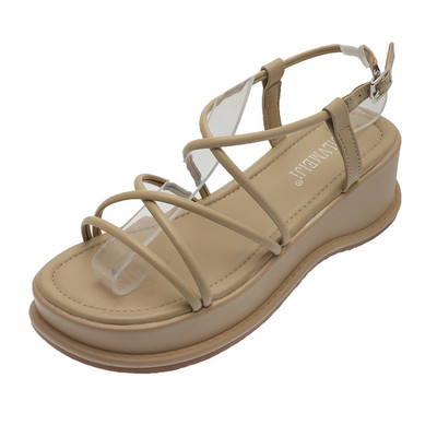 Γυναικεία σανδάλια Παπούτσια Χοντρό κάτω μέρος casual Ύψος Αυξάνοντας σταυροδεμένα Κλασικά Μαύρα Λευκά Γυναικεία Παπούτσια