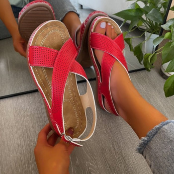 2021 Γυναικεία πέδιλα Breathable Comfort Ψώνια Γυναικεία παπούτσια περπάτημα Wedge Heels Καλοκαιρινή πλατφόρμα Σανδάλια Παπούτσια Mujer Plus Size 43