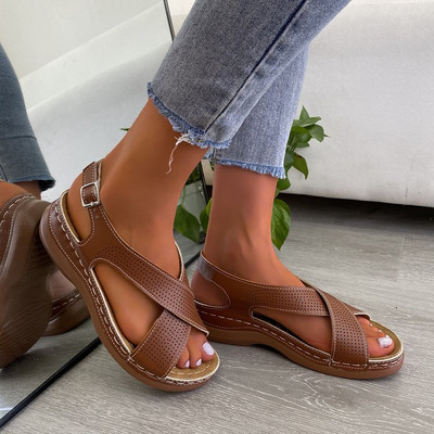 2021. aasta naiste sandaalid hingavad ja mugavad ostlemiskingad Naistele kiilukontsad Suvised platvormiga sandaalid Mujer, suur suurus 43