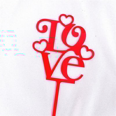 Topper pentru tort de nuntă în formă de dragoste, cu inimă auriu, argintiu, pentru decorațiuni pentru tort, aniversare, aniversare, petrecere de nuntă