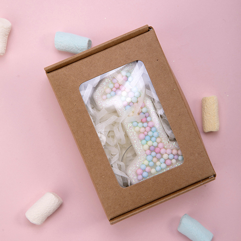 Macarons Αριθμός τούρτας γενεθλίων Candle Toppers Παιδιά Γαμήλιο πάρτι γενεθλίων για μωρό Επιδόρπιο Cupcake Ροζ κεριά Διακόσμηση ψησίματος