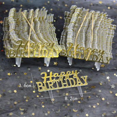 10 vnt. 33 stilių torto puošmena Akrilinis torto apmušalas su gimtadieniu tortų apmušalai gimtadienio vakarėliui desertų keksiukų dekoravimui