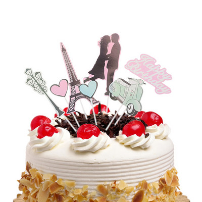 High Heel Balloon Cake Topper Lipstick Άρωμα Happy Mother`s Day Birthday Διακόσμηση Bride Party Cupcake Baking Decor DIY Flag