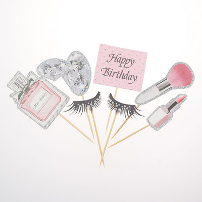 High Heel Balloon Cake Topper Lipstick Άρωμα Happy Mother`s Day Birthday Διακόσμηση Bride Party Cupcake Baking Decor DIY Flag