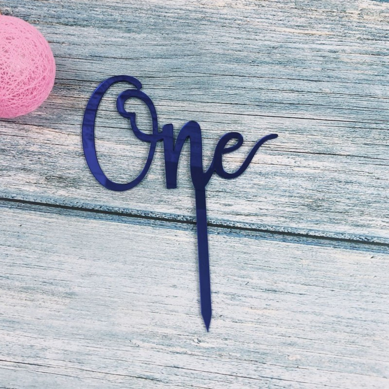 Acrilic One Cake Topper 1 St Birthday Party Cupcake Toppers Steaguri Nunta Baby Shower Rechizite Decoratiuni minunate pentru deserturi