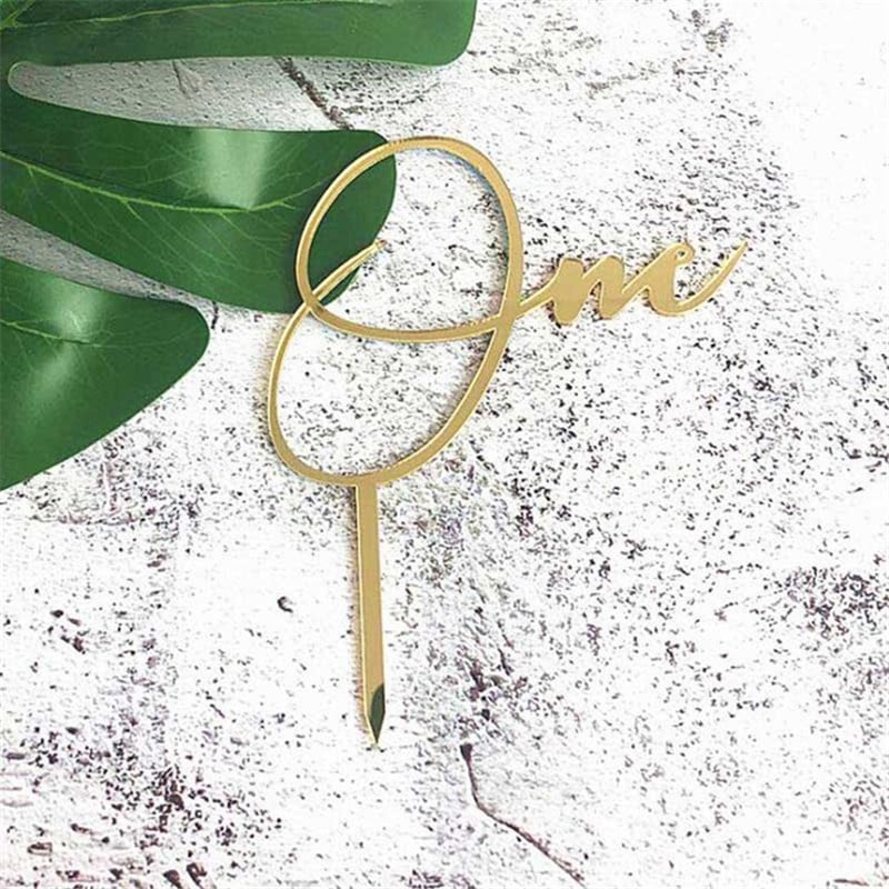 Acrilic One Cake Topper 1 St Birthday Party Cupcake Toppers Steaguri Nunta Baby Shower Rechizite Decoratiuni minunate pentru deserturi