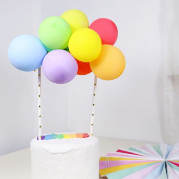 10 τμχ 5 ιντσών Μπαλόνι Κέικ Topper Μεταλλικές μπάλες κομφετί Σχήμα σύννεφου για γενέθλια Baby Shower Διακόσμηση γαμήλιων πάρτι DIY προμήθειες