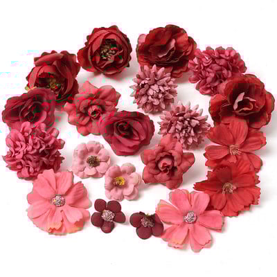 20/14 tk/partii Segakunstlilled Siidiroos Võltslill Kodukaunistuseks Pulmakaunistus DIY käsitöö Garland Kingitarvikud