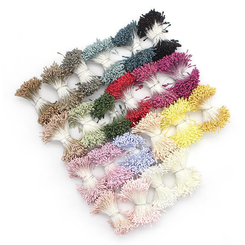 Lucia Crafts 420/600/1000 kom / lot cvijeća prašnika 2 mm DIY vijenac od umjetnog cvijeća za svatove kućni dekor D0401