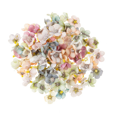 50 tk Kunstlilled Väljalõigete album kommikarp Pulmapidu Kodukaunistus Väikesed lilled käsitööks Jõulupärjad Siidist Mini Daisy