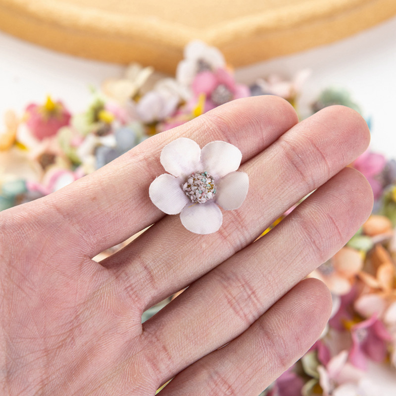 50 tk Kunstlilled Väljalõigete album kommikarp Pulmapidu Kodukaunistus Väikesed lilled käsitööks Jõulupärjad Siidist Mini Daisy