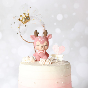 Romantic Pearl Crown Iron Garland Happy Birthday Cake Topper Princess Theme Διακόσμηση γαμήλιας τούρτας Μπομπονιέρες Προμήθειες πάρτι