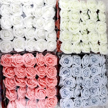 8 см голямо изкуствено цвете от роза за сватбено тържество Декорация на домашен офис Фалшиво розово цвете 16 см стъбло Сряда Декорации за Свети Валентин