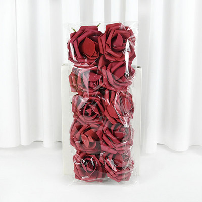 8 cm-es nagy rózsa művirág esküvői partira Otthoni irodai dekoráció Hamis rózsavirág 16 cm-es szár Sze Valentin-napi dekoráció