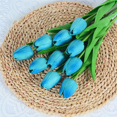 5/10 gab. Mākslīgo tulpju ziedu pušķis Real Touch PE putu viltus zieds kāzu dekorēšanai Ziedi mājas dārza dekorēšanai