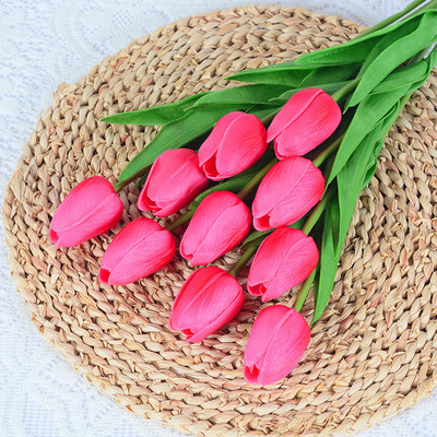 5/10 gab. Mākslīgo tulpju ziedu pušķis Real Touch PE putu viltus zieds kāzu dekorēšanai Ziedi mājas dārza dekorēšanai