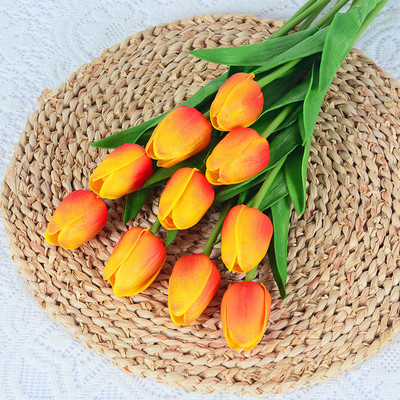 5/10 gab. Mākslīgo tulpju ziedu pušķis Real Touch PE putu viltus zieds kāzu dekorēšanai Ziedi mājas dārza dekorēšanai