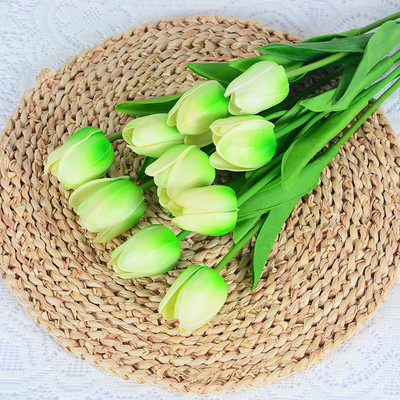 5/10 gab. Mākslīgo tulpju ziedu pušķis Real Touch PE putu viltus zieds kāzu dekorēšanai Ziedi mājas dārza dekorēšanai