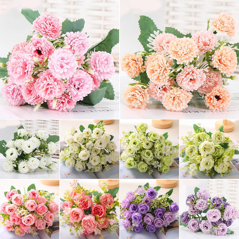 1PC Τεχνητά Λουλούδια Real Touch Artificial Moth Orchid Butterfly Orchid Peony Daisy For Home Table Wedding Festival Decoration