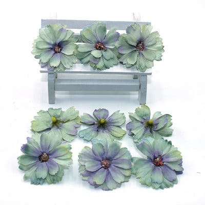 Vrućih 50 komada 4,5 cm cvjetne glave tratinčice, mini svilene umjetne cvjetne dekoracije kućne svadbene dekoracije DIY vijenac za glavu fa