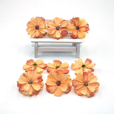 Vrućih 50 komada 4,5 cm cvjetne glave tratinčice, mini svilene umjetne cvjetne dekoracije kućne svadbene dekoracije DIY vijenac za glavu fa