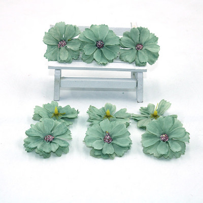 Vrućih 50 komada 4,5 cm cvjetne glave tratinčice, mini svilene umjetne cvjetne dekoracije kućne svadbene dekoracije DIY vijenac za glavu fa